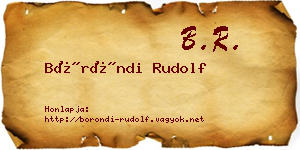 Böröndi Rudolf névjegykártya