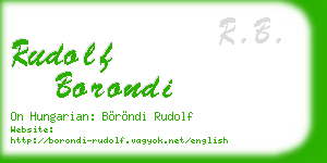 rudolf borondi business card