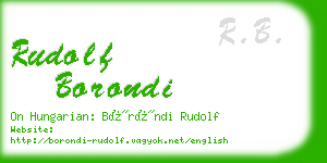 rudolf borondi business card